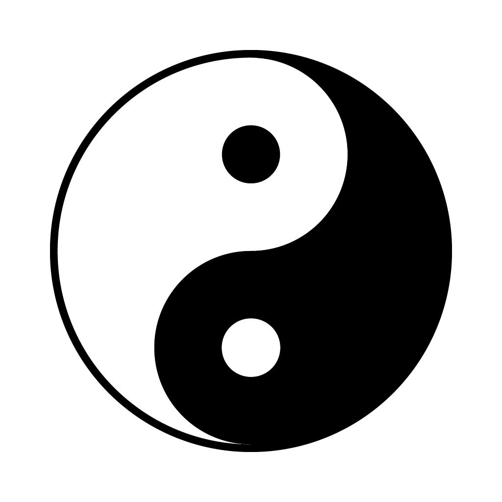 Taiji symbol, balancing of yin and yang